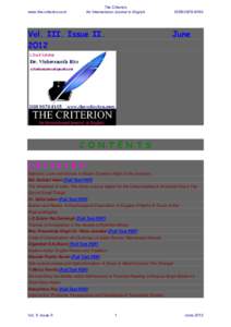 www.the-criterion.com  The Criterion An International Journal in English  Vol. III. Issue II.