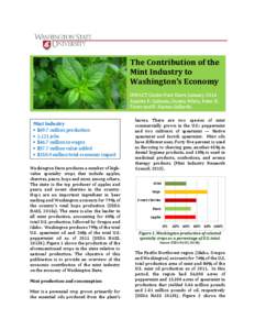 Chewing gum / Matter / Confectionery / Mint / Mentha spicata / MIG /  Inc. / Smint / Economy of Washington / National Agricultural Statistics Service / Herbs / Food and drink / Medicinal plants