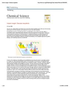 Instant insight: Disease snapshots  http://www.rsc.org/Publishing/ChemScience/Volume[removed]D... Publishing