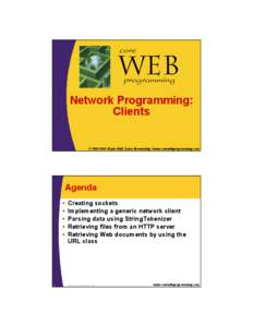 core  Web programming  Network Programming: