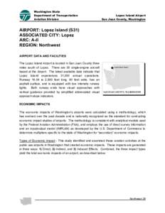 Washington State Department of Transportation Aviation Division Lopez Island Airport San Juan County, Washington