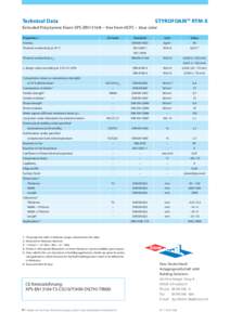 Technical Data  STYROFOAM™ RTM-X Extruded Polystyrene Foam XPS (EN13164) – free from HCFC – blue color Properties 1)