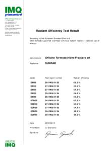 IMQ primacontrol s.r.l. I – 31020 Zoppè San Vendemiano (TV) Via dell’Industria, 55 TelFax