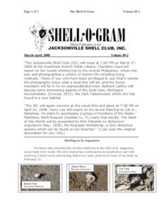 Page 1 of 7  The Shell-O-Gram March-April, 2008