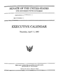 SENATE OF THE UNITED STATES ONE HUNDRED FIFTH CONGRESS FIRST SESSION { CONVENEDJANUARY7, 1997