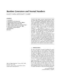 Ergodic theory / Mathematical analysis / Equidistributed sequence / Normal number / Stoneham number / Pseudorandom number generator / Equidistribution theorem / Coprime / Normal distribution / Mathematics / Number theory / Diophantine approximation