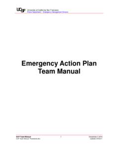 UCSF  University of California San Francisco Police Department – Emergency Management Division  Emergency Action Plan