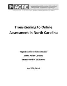 Transitioning to Online Assessment in North Carolina