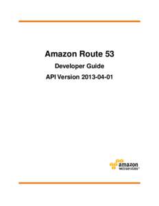Amazon Route 53 Developer Guide