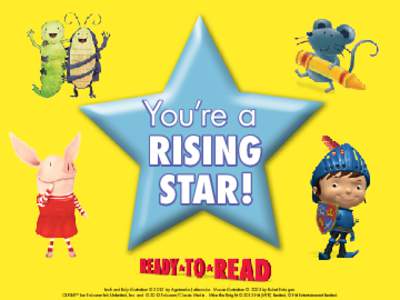 You’re a  RISING STAR!  Inch and Roly illustration © 2012 by Agnieszka Jatkowska. Mouse illustration © 2003 by Buket Erdogan.