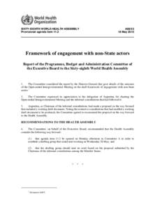 A68May 2015 SIXTY-EIGHTH WORLD HEALTH ASSEMBLY Provisional agenda item 11.2