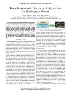 Towards Automatic Discovery of Agile Gaits for Quadrupedal Robots