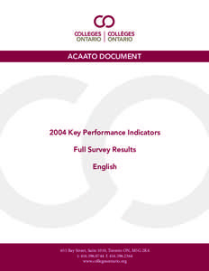 ACAATO DOCUMENT[removed]Key Performance Indicators Full Survey Results English