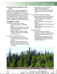 Sustainability / Champagne and Aishihik First Nations / Forest management / Aishihik /  Yukon / Adaptive management / Forest product / Landscape planning / Environment / Land management / Forestry