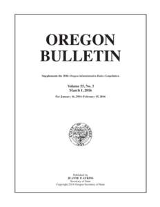 2016 March Oregon Bulletin