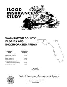 WASHINGTON COUNTY, FLORIDA AND INCORPORATED AREAS COMMUNITY NAME