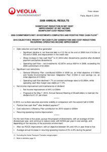 Finance / Veolia Environnement / Veolia Environmental Services / Veolia Transport / Veolia Water / Cash flow statement / Eurotunnel / Operating cash flow / Veolia Cargo / Veolia / Accountancy / Business