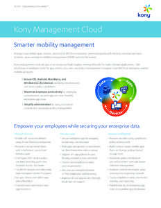 KONY | Empowering Everywhere™  Kony Management Cloud