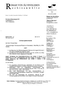 Seite 1 von 20 der Verfassungsbeschwerde des Herrn Thomas Sack  Die Verfassungsbeschwerde betrifft die Versagung einer Entschädigung für erlittene Strafverfolgungsmaßnahmen (u.a. die Beschlagnahme zahlreicher Kunstge