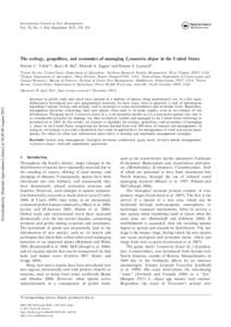 The ecology, geopolitics, and economics of managing Lymantria dispar in the United States