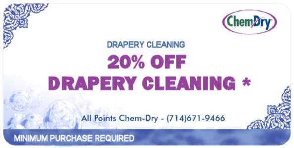 Chem Dry Coupons for Drapery Cleaning in Orange County