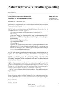 NFS 2012:10 Naturvårdsverkets föreskrifter om betalning av miljösanktionsavgifter;
