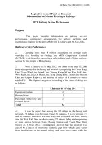 Microsoft Word - LegCo paper on MTR Service Performance_20 July2012_Eng_v8