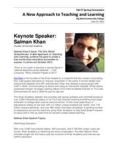 Khan / TED / Asia / Salman Khan / Year of birth missing / Khan Academy