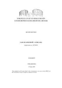 Civil recognition of Jewish divorce / Conflict of laws / Family law / European Convention on Human Rights / International relations / Child custody / Tysiąc v Poland / Podkolzina v. Latvia / Human rights instruments / Law / International law