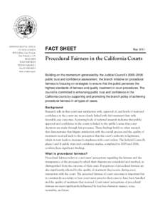 Procedural Fairness in the California Courts Page 1 of 3 ADMINISTRATIVE OFFICE OF THE COURTS