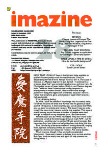 imazine ROLEGAMING MAGAZINE Issue 28 Autumn 1997 ISSN[removed]Editor: Paul Mason