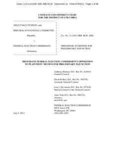 Case 1:12-cv[removed]JEB-JRB-RLW Document 16 Filed[removed]Page 1 of 50  UNITED STATES DISTRICT COURT FOR THE DISTRICT OF COLUMBIA _____________________________________ )