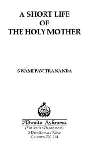 A SHORT LIFE OF THE HOLY MOTHER