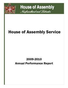 House of Assembly Newfoundland and Labrador House of Assembly Service[removed]