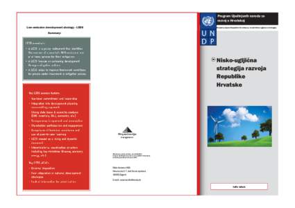 Program Ujedinjenih naroda za razvoj u Hrvatskoj Low-emission development strategy - LEDS Projekt potpore Republici Hrvatskoj u izradi Nisko-ugljične strategije