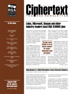 Ciphertext Volume 3, No. 1 RSA DATA SECURITY, INC.