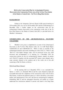 Brief on Archaeological Works Conducted for Shatin to Central Link (SCL) as Required under the Environmental Impact Assessment Ordinance (EIAO) (Cap