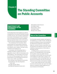 Chapter 8  The Standing Committee on Public Accounts  Appointment and