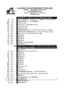 COLORADO 164 KM PERMANENT POPULAIRE #[removed]BYERS BYWAY RANDONNEURS USA BYERS - PLATTEVILLE - LOUISVILLE REVISED[removed]