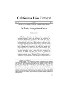 De Facto Immigration Courts