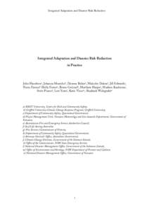 Disaster preparedness / Humanitarian aid / Natural disasters / Development / Disaster risk reduction / International Decade for Natural Disaster Reduction / Adaptation to global warming / Climate risk management / Disaster / Management / Public safety / Emergency management