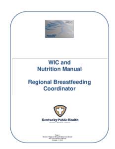 WIC and Nutrition Manual Regional Breastfeeding Coordinator  Page 1