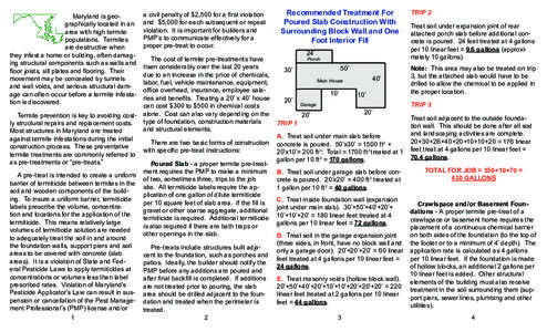 Termite pre-treatment / Construction / Architecture / Building materials