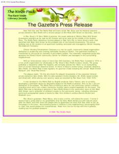 454 W. 35 St. Gazette Press Release