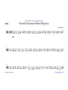 Sheet Music from www.mfiles.co.uk  Good Christian Men Rejoice Viola: