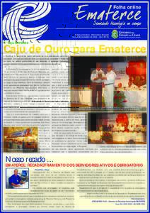 Folha online  Edição eletrônica / Informativo Semanal 16 a 20 de novembro deAno I Nº 16  6º Caju Nordeste