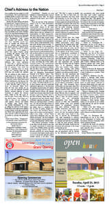 Sac and Fox News •April 2013 • Page 3  Chief’s Address to the Nation from Canadian oil sands projects to Gulf Coast refineries. The State Department is weighing whether to grant a cross-border