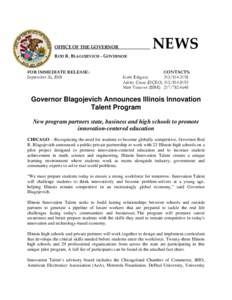 DCEO ISBE Illinois Innovation Talent Program News Release[removed]