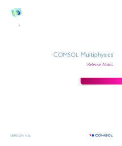 The COMSOL Multiphysics Release Notes