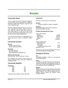 Brochet /  Manitoba / Frontier School Division / Reindeer Lake / Manitoba Hydro / Division No. 23 /  Manitoba / Provinces and territories of Canada / Geography of Canada / Manitoba